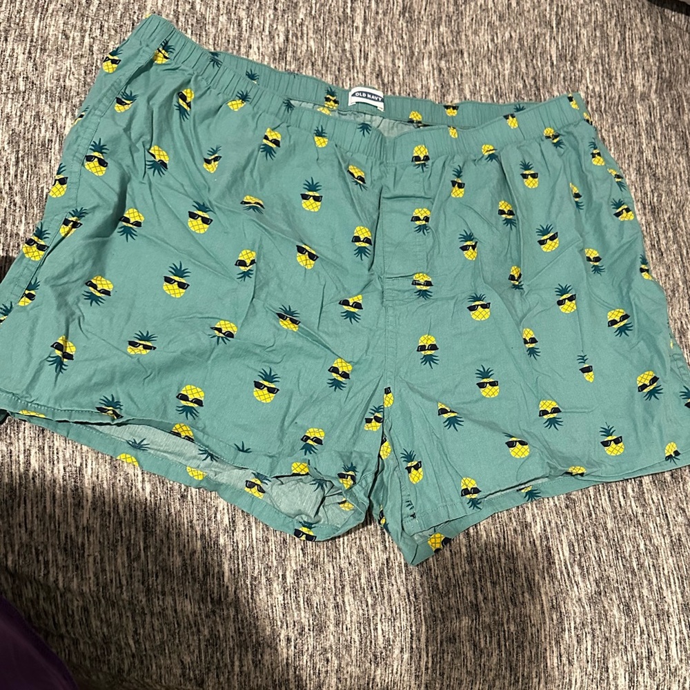 Men’s Blue Pineapple Boxer Shorts